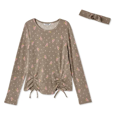 Ensemble 2 pièces avec haut en hacci et serre-tête George pour filles