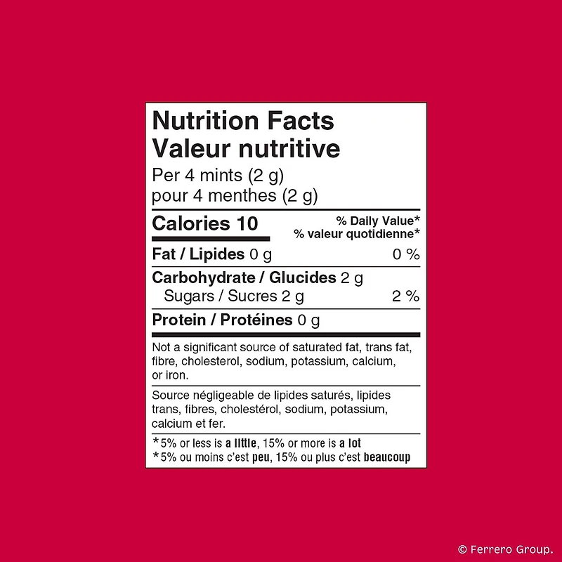 Menthes TIC TAC, Fraises et crème, Bonbons à la menthe