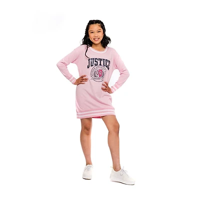 Girls Justice Crest Long Sleeve Dress