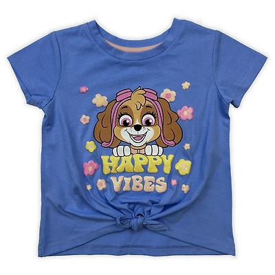 Paw Patrol Girls short sleeve glitter puff print top