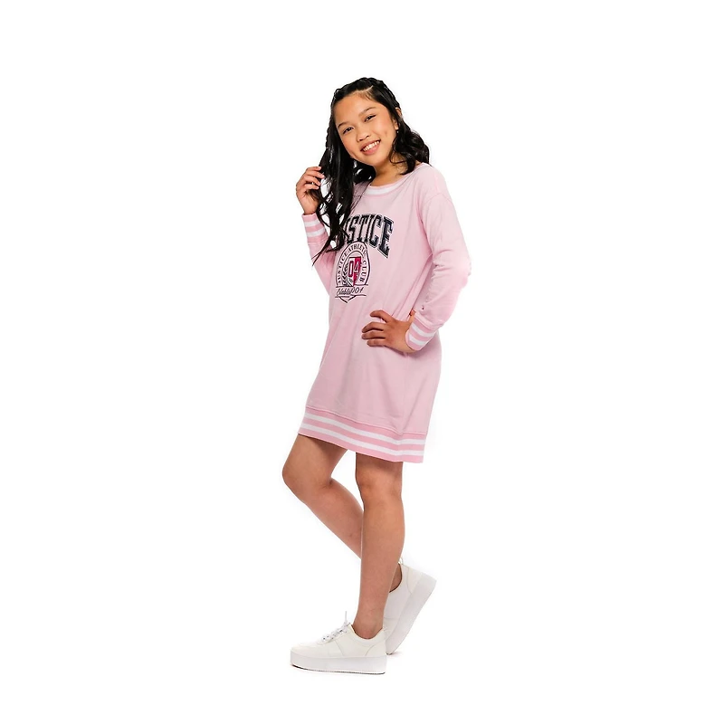 Girls Justice Crest Long Sleeve Dress