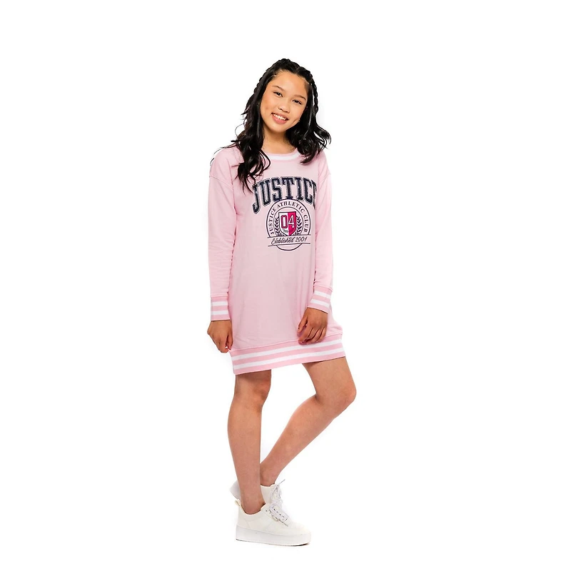 Girls Justice Crest Long Sleeve Dress