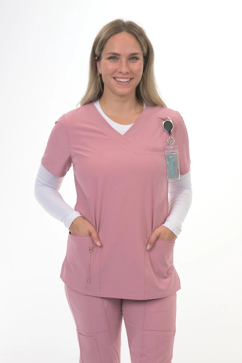 Greentown Canada Scrubs Top (Zinnia 6218-1074), XS-2XL