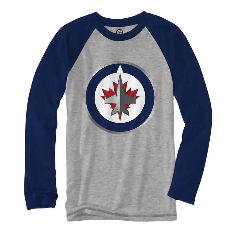 NHL Mens Winnipeg Jets Long Sleeve Raglan T-shirt