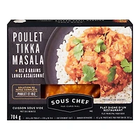 Poulet Tikka Masala avec riz à grains longs assaisonné Sous Chef par Cardinal 704 g