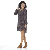 Ivy Women's Floral Button down Smocked Dress