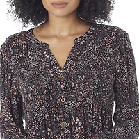 Ivy Women's Floral Button down Smocked Dress