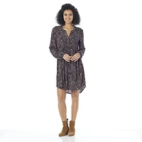 Ivy Women's Floral Button down Smocked Dress