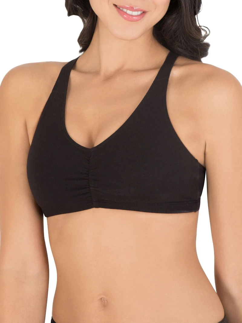 Fruit of the Loom Women's 3-Pack Built-Up Sports Bra, Sizes 34, 36, 38, 40, 42