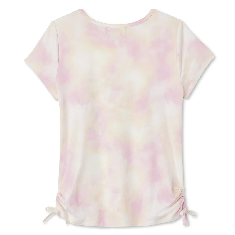 Btween Girls' Glitter Side Tie Tee