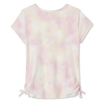 Btween Girls' Glitter Side Tie Tee