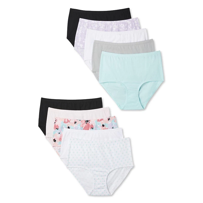 Lot de 10 paires de culottes en jersey George pour femmes