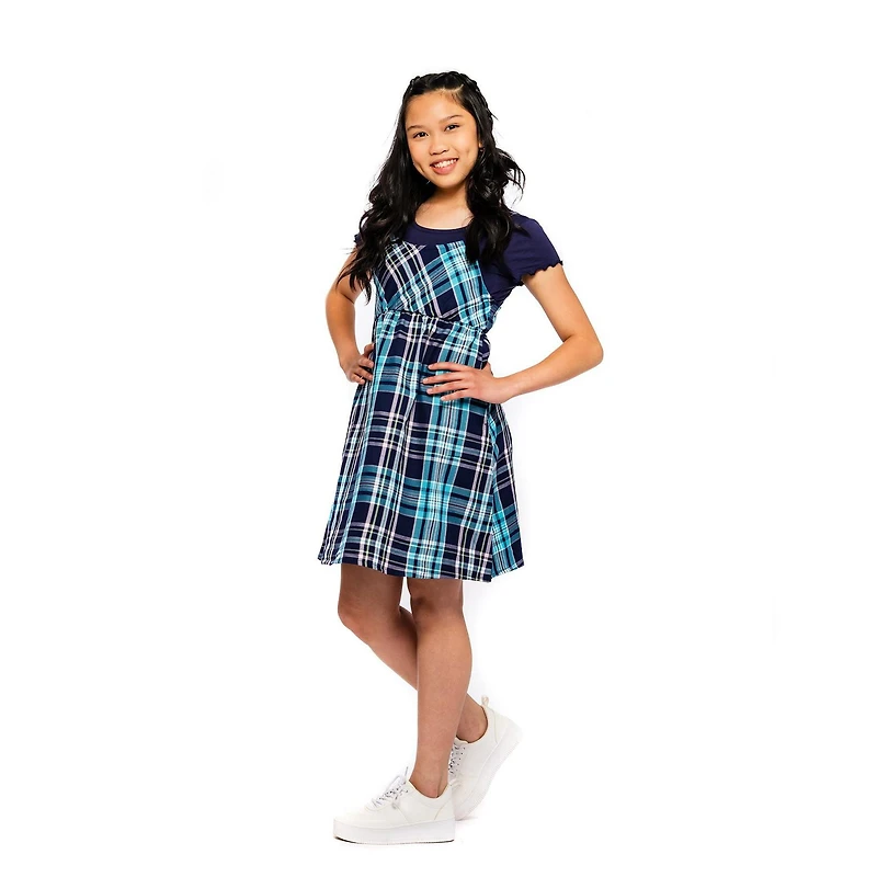 Girls Justice 2 Piece Simply Plaid Dress