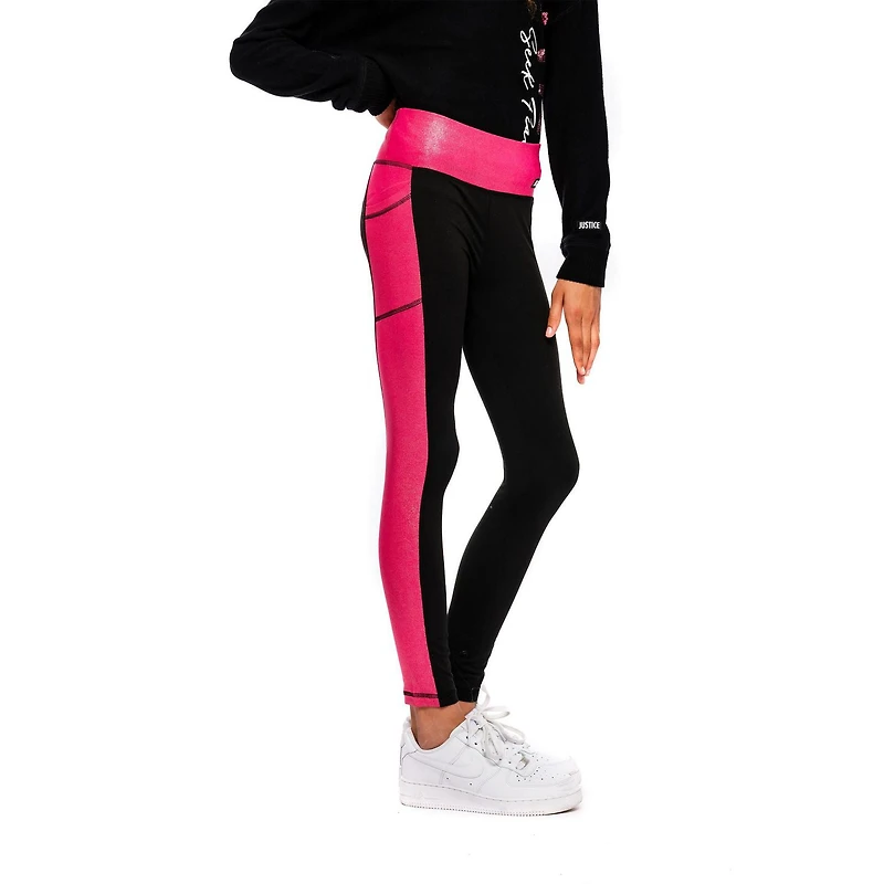 Legging à rayures rose Justice pour filles
