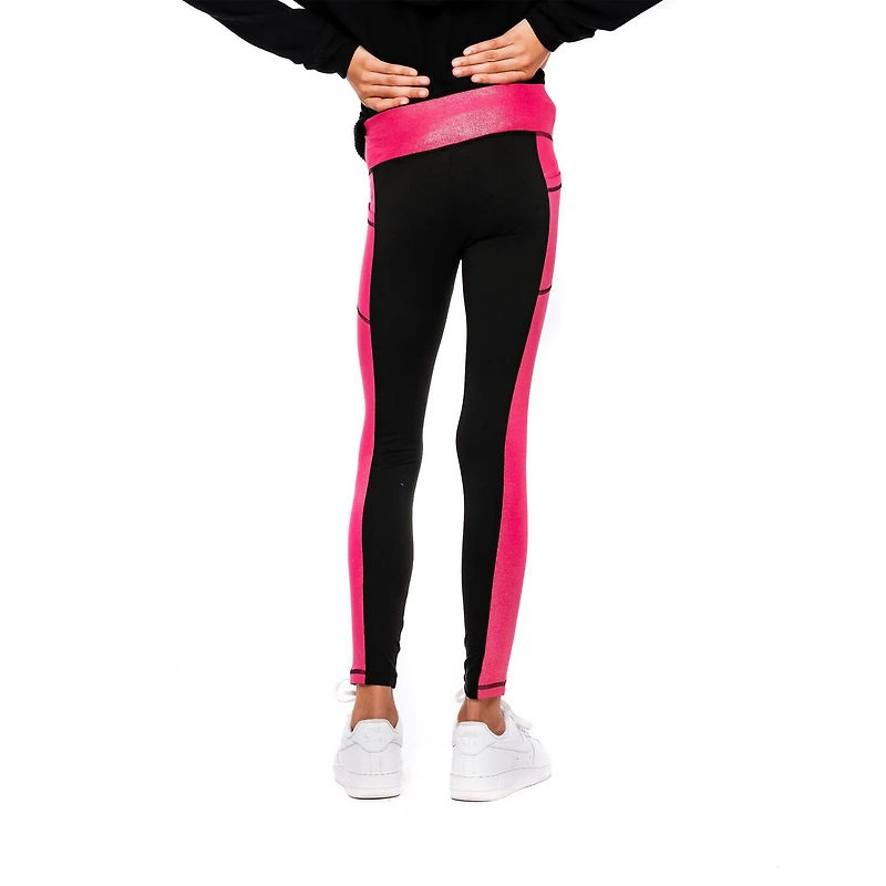 Legging à rayures rose Justice pour filles