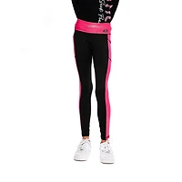 Legging à rayures rose Justice pour filles