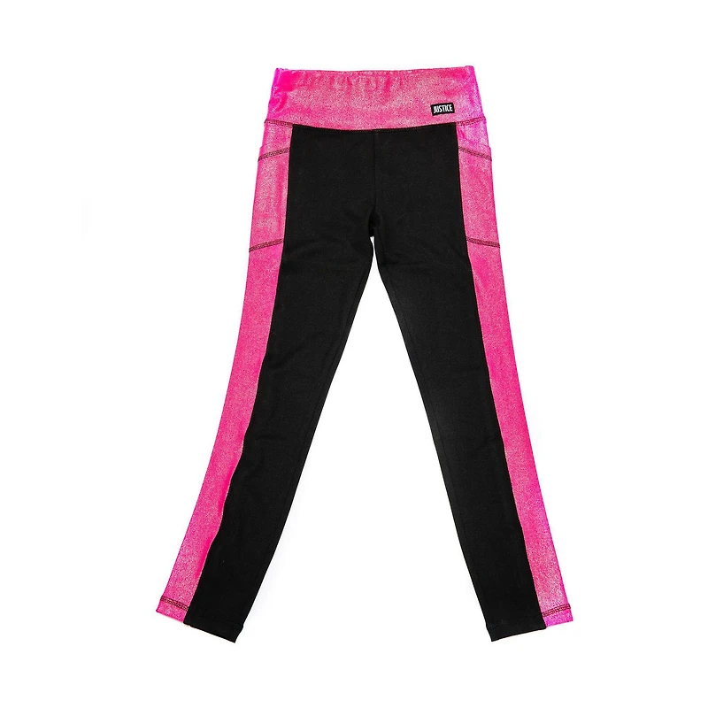 Legging à rayures rose Justice pour filles