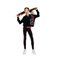Legging à rayures rose Justice pour filles