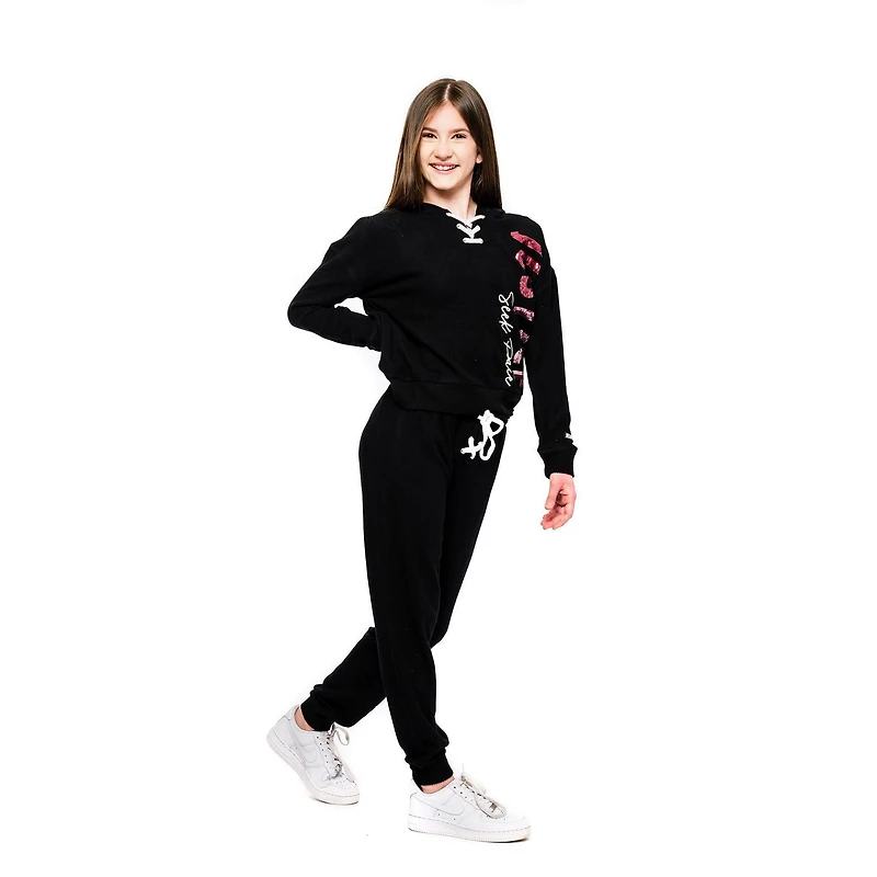 Sweat à capuche à manches longues Justice Radiating Joy pour filles