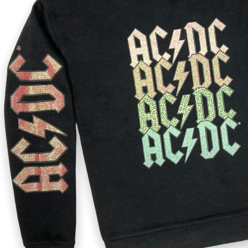 AC/DC Chandail à capuchon en polaire avec épaules tombant pour filles