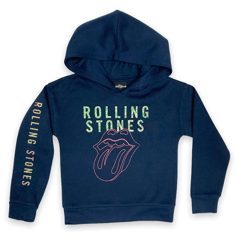 Rolling Stones Girls drop shoulder fleece hoodie