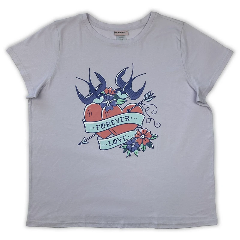 Pink closet T-shirt grande taille pour femme. Ce t-shirt à manches courtes taille plus pour femme a un look décontracté qui peut être porté avec presque n'importe quel bas, jean ou short et Tailles 1X à 4X