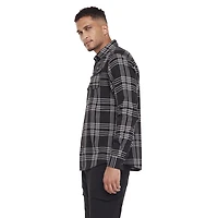 Chemise Dark Black avec poches et à manches longues pour hommes