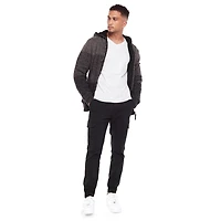 Chandail manches longues à capuchon Dark Black