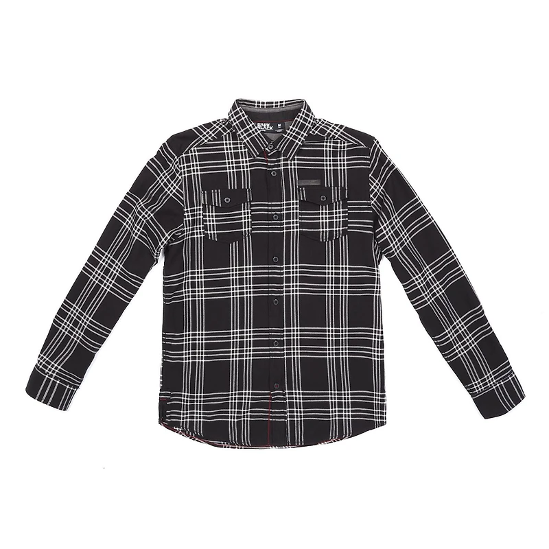 Chemise Dark Black avec poches et à manches longues pour hommes