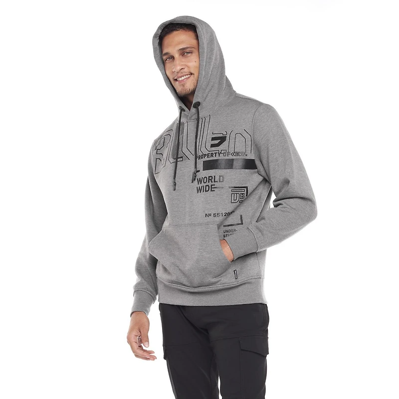 Chandail manches longues à capuchon Dark Black pour hommes