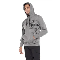 Chandail manches longues à capuchon Dark Black pour hommes
