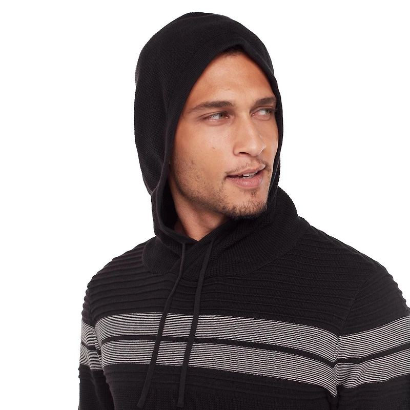 Chandail manches longues à capuchon Dark Black