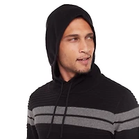 Chandail manches longues à capuchon Dark Black