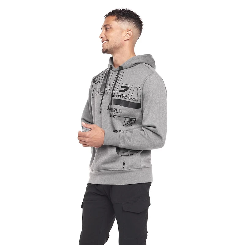 Chandail manches longues à capuchon Dark Black pour hommes