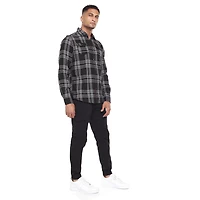 Chemise Dark Black avec poches et à manches longues pour hommes