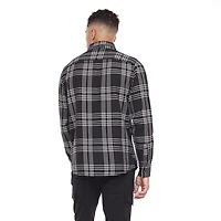 Chemise Dark Black avec poches et à manches longues pour hommes