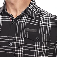 Chemise Dark Black avec poches et à manches longues pour hommes