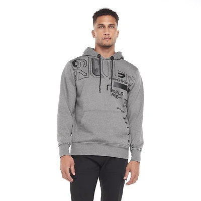 Chandail manches longues à capuchon Dark Black pour hommes