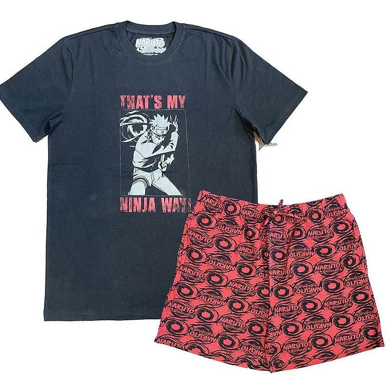 Ensemble de nuit deux pièces Naruto pour hommes