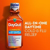 Vicks Dayquil Complete Cold & Flu Liquid, 354mL