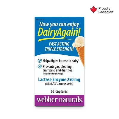 Webber Naturals Dairy Again 250 Mg Capsules