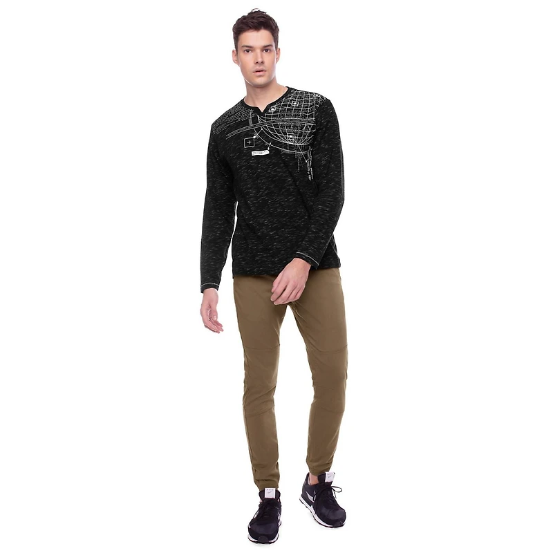 Dark Black Men's Comfort Stretch Pull-On Jogger