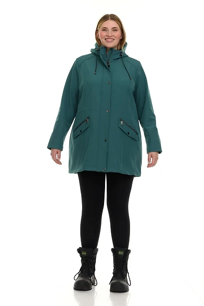 Tec-One Ladies Plus Softshell Anorak Hooded Jacket, 1X-4X