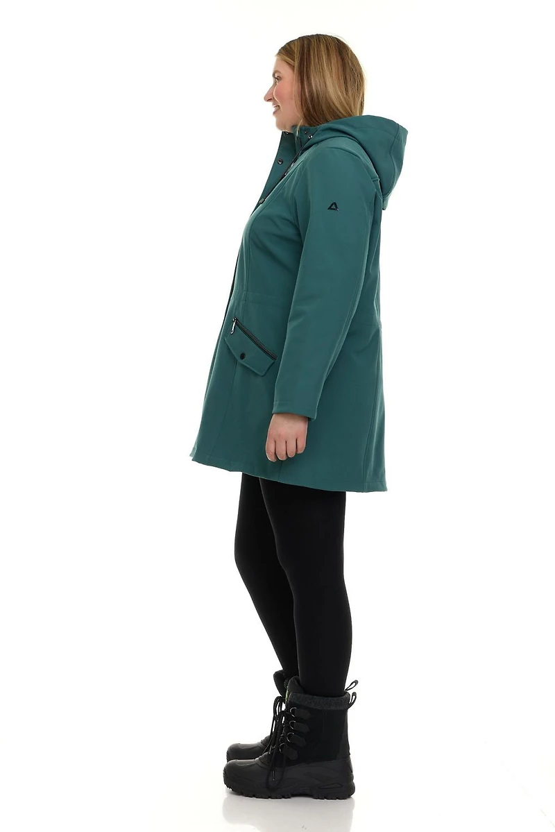 Tec-One Ladies Plus Softshell Anorak Hooded Jacket, 1X-4X