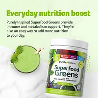 Purely Inspired Greens Powder Superfood | Super Greens Powder Organic | Fruit + Veggie Superfood Powder | Green Smoothie Powder, 24 Servings, 243 g, 24 Servings