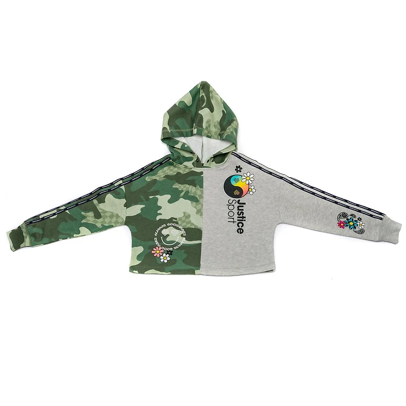 Girls Justice Camoflower Long Sleeve Hoodie