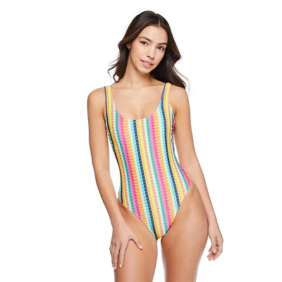 No Boundaries Women's Scoop Swimsuit 1-Piece