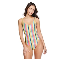 No Boundaries Women's Scoop Swimsuit 1-Piece