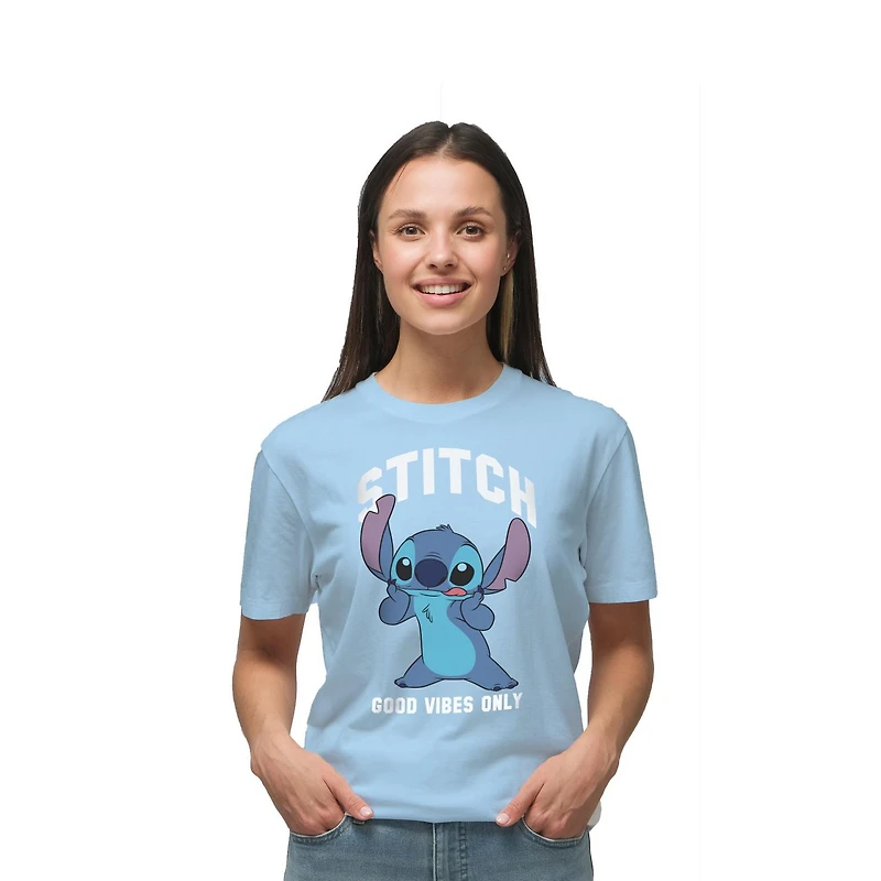 Femme Disney Lilo & Stitch Good Vibes Only T-shirt à manches courtes