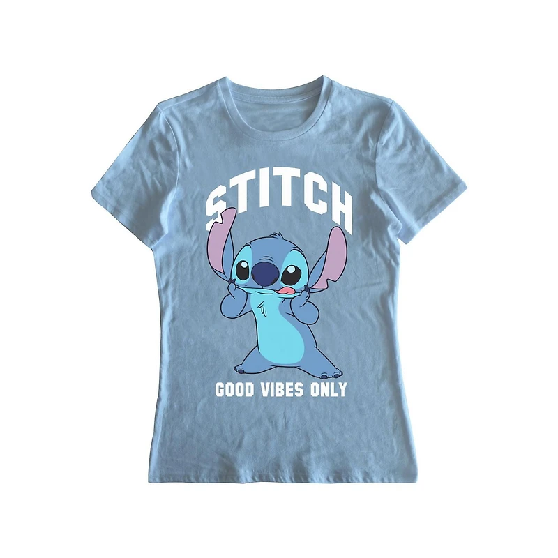 Femme Disney Lilo & Stitch Good Vibes Only T-shirt à manches courtes